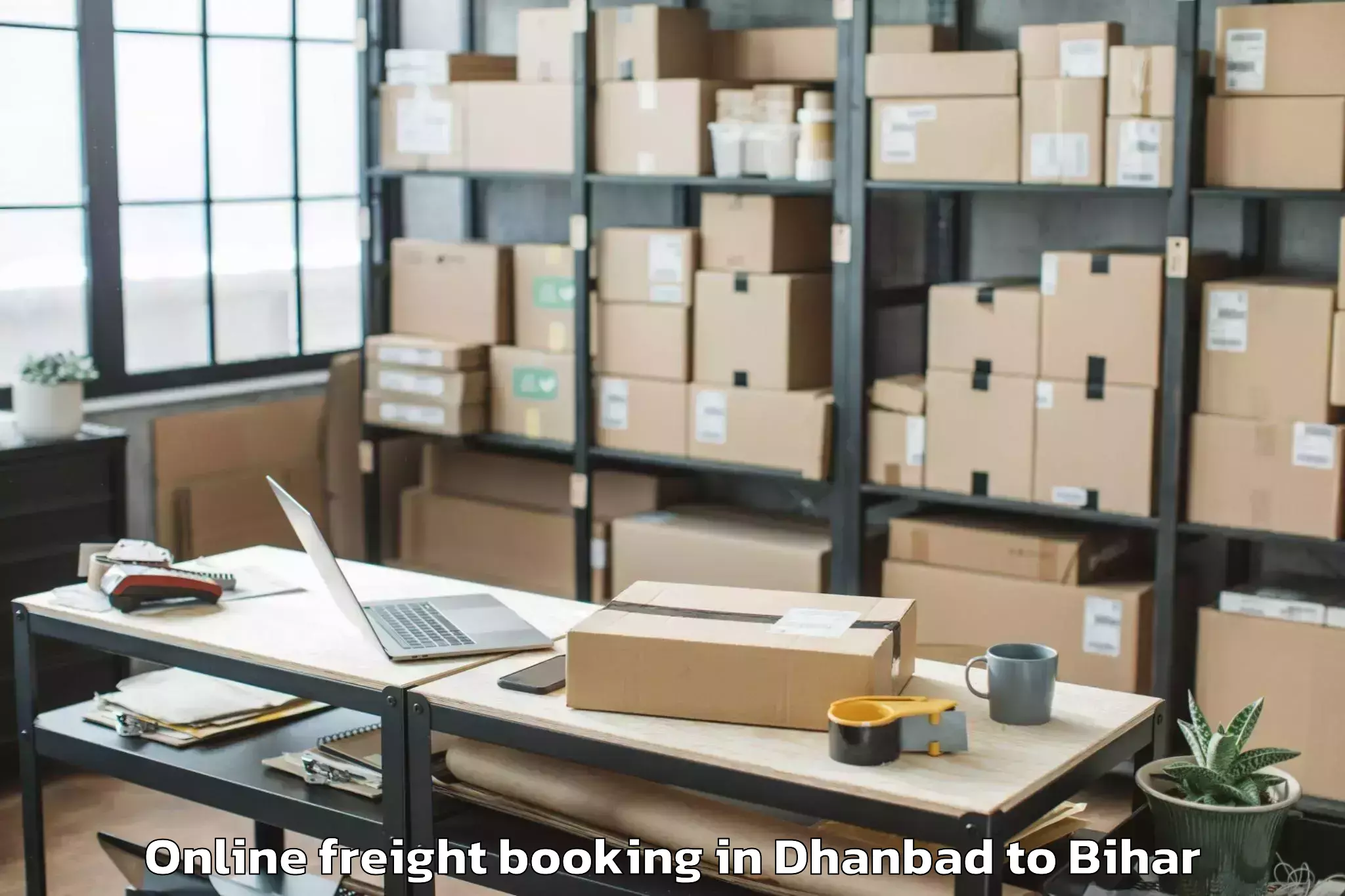 Comprehensive Dhanbad to Akorhi Gola Online Freight Booking